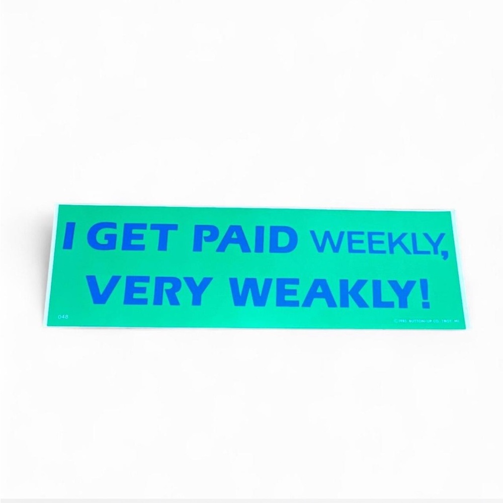 Vintage 80s Bumper Sticker